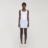 Gaianne Lace Detail Shorts Sky Blue