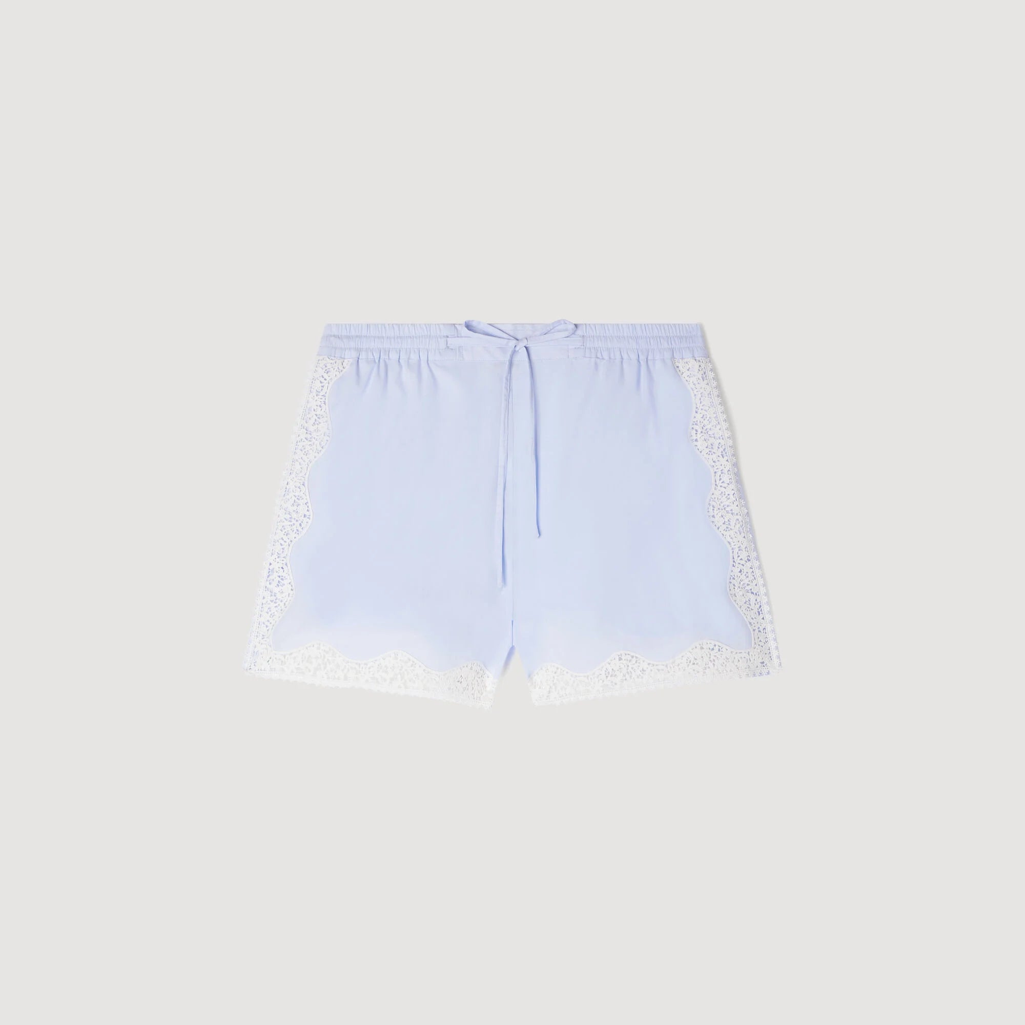 Gaianne Lace Detail Shorts Sky Blue