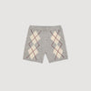 Miloe Diamond-Pattern Knit Shorts Grey