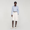 Tilio Wide-Leg Cotton Bermuda Shorts White