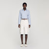 Tilio Wide-Leg Cotton Bermuda Shorts White