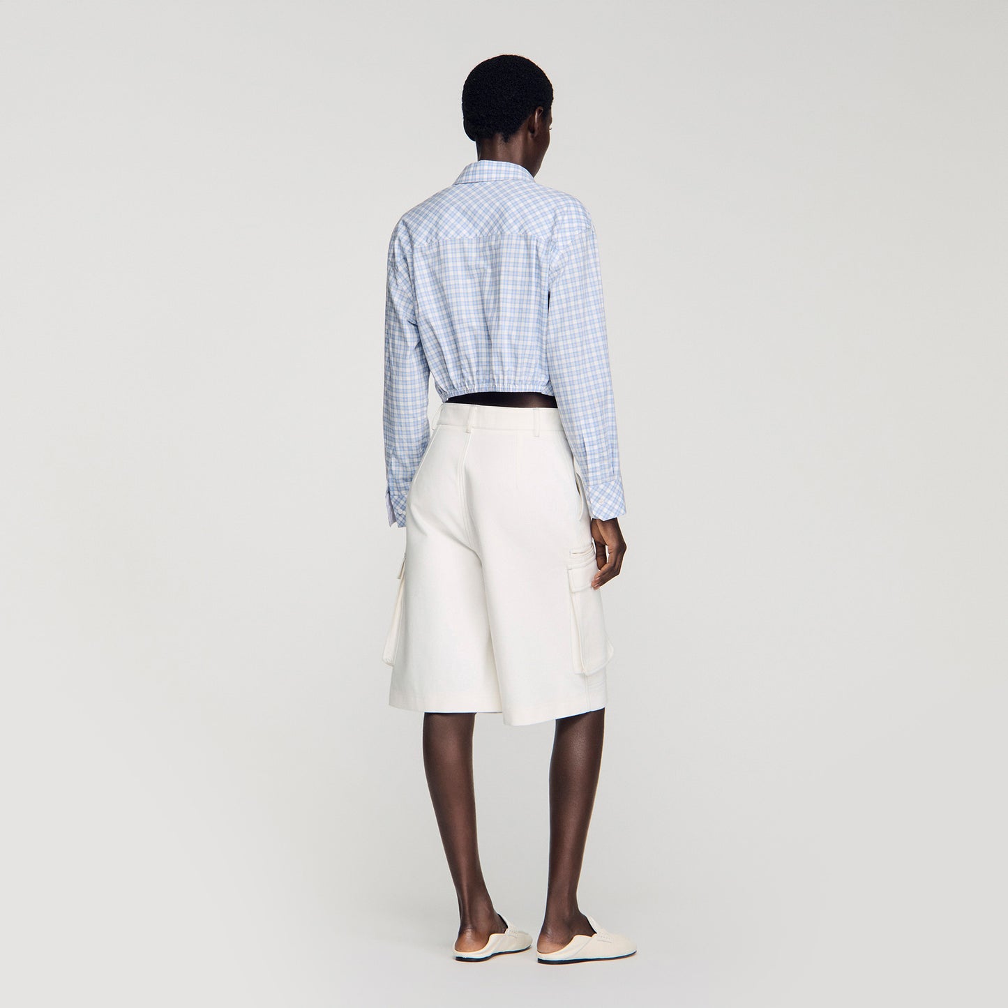 Tilio Wide-Leg Cotton Bermuda Shorts White