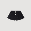 June Press-Stud Flared Shorts Black
