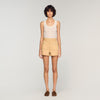 Denim Shorts Beige