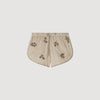 Nillo Floral Embroidered Striped Shorts Olive Green