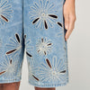 Liorea Embroidered Bermuda Shorts Blue Jean
