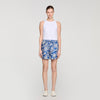Pierlot Floral Print Shorts BLUE / ECRU
