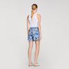 Pierlot Floral Print Shorts BLUE / ECRU