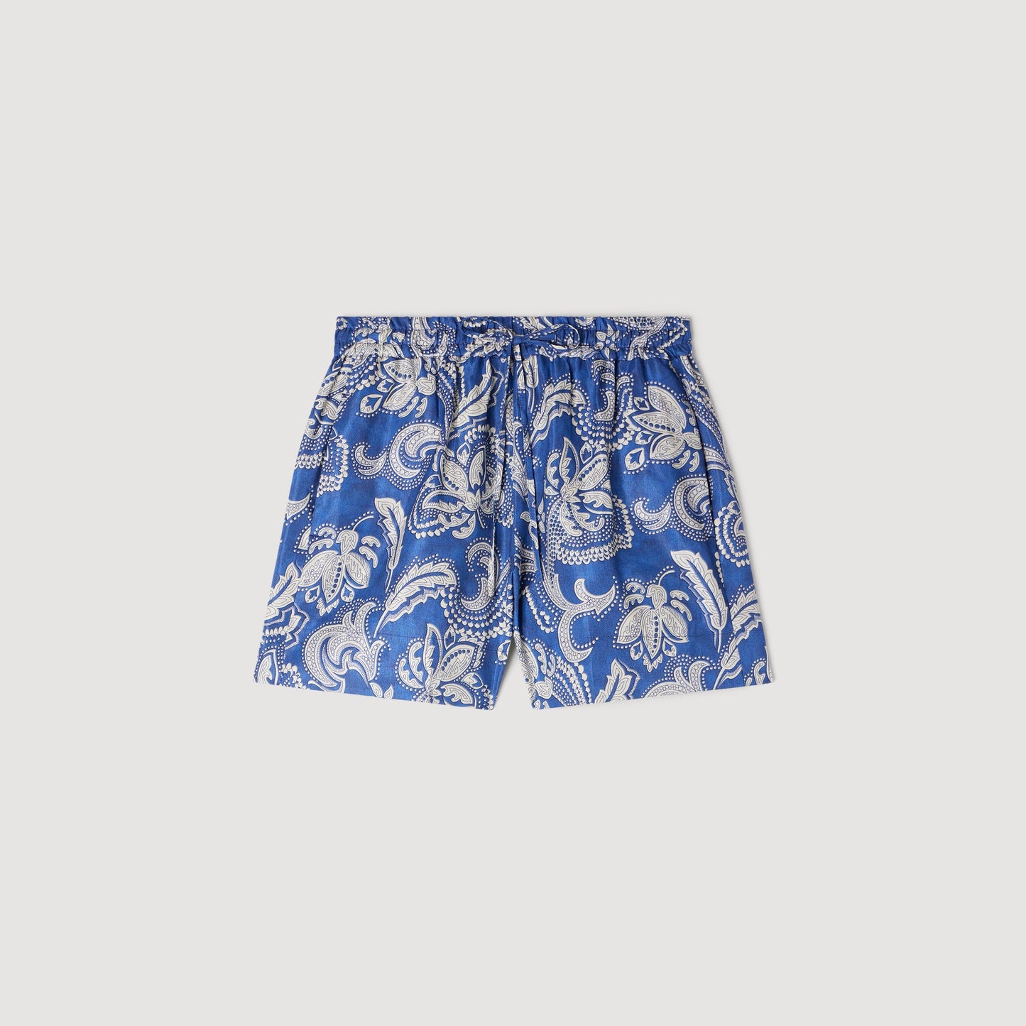 Pierlot Floral Print Shorts BLUE / ECRU