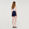 Mareo High-Waisted Crochet Shorts Navy Blue