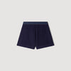 Mareo High-Waisted Crochet Shorts Navy Blue
