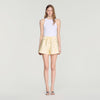 Saturne Distressed rhinestone shorts Vanilla