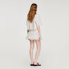 Artemis Striped Cotton Skort Ecru / Bleu