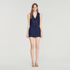 Babylone Striped sequin skort Dark Navy
