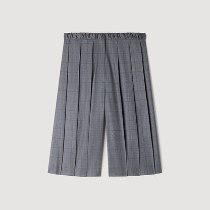 Nathan Check wool shorts Dark Grey