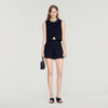 Lavandie High-waisted wool shorts Black