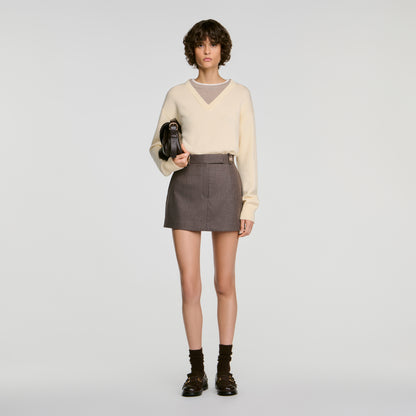 Jimmy Wool skort Greige
