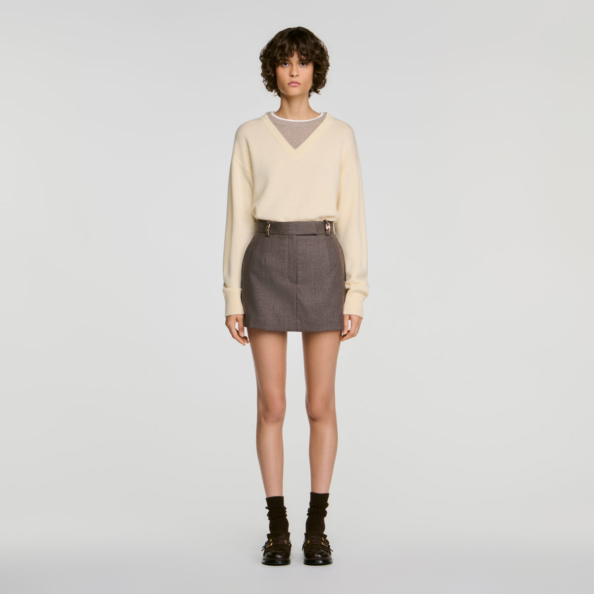 Jimmy Wool skort Greige