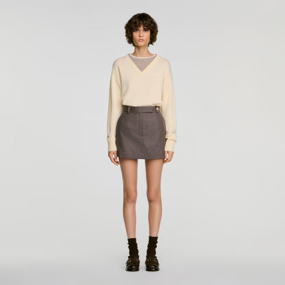 Jimmy Wool skort Greige