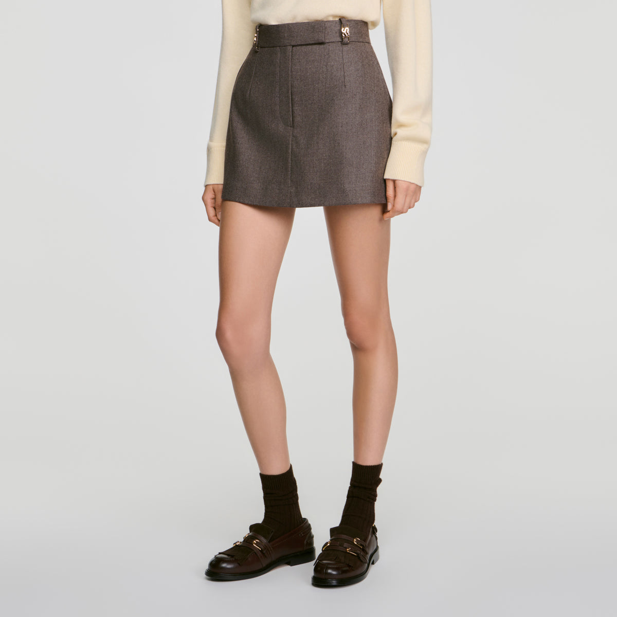 Jimmy Wool skort Greige