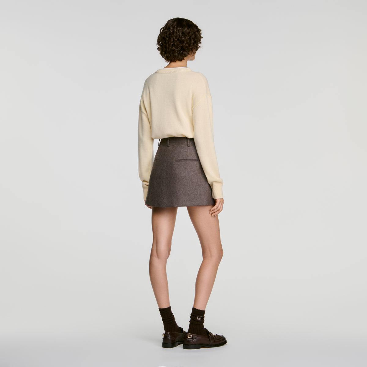 Jimmy Wool skort Greige