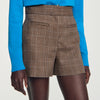Finn Check wool shorts Taupe