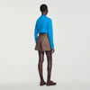 Finn Check wool shorts Taupe