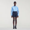 Oliva Decorative tweed shorts Blue