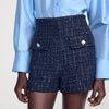 Oliva Decorative tweed shorts Blue