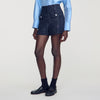 Oliva Decorative tweed shorts Blue