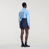 Oliva Decorative tweed shorts Blue