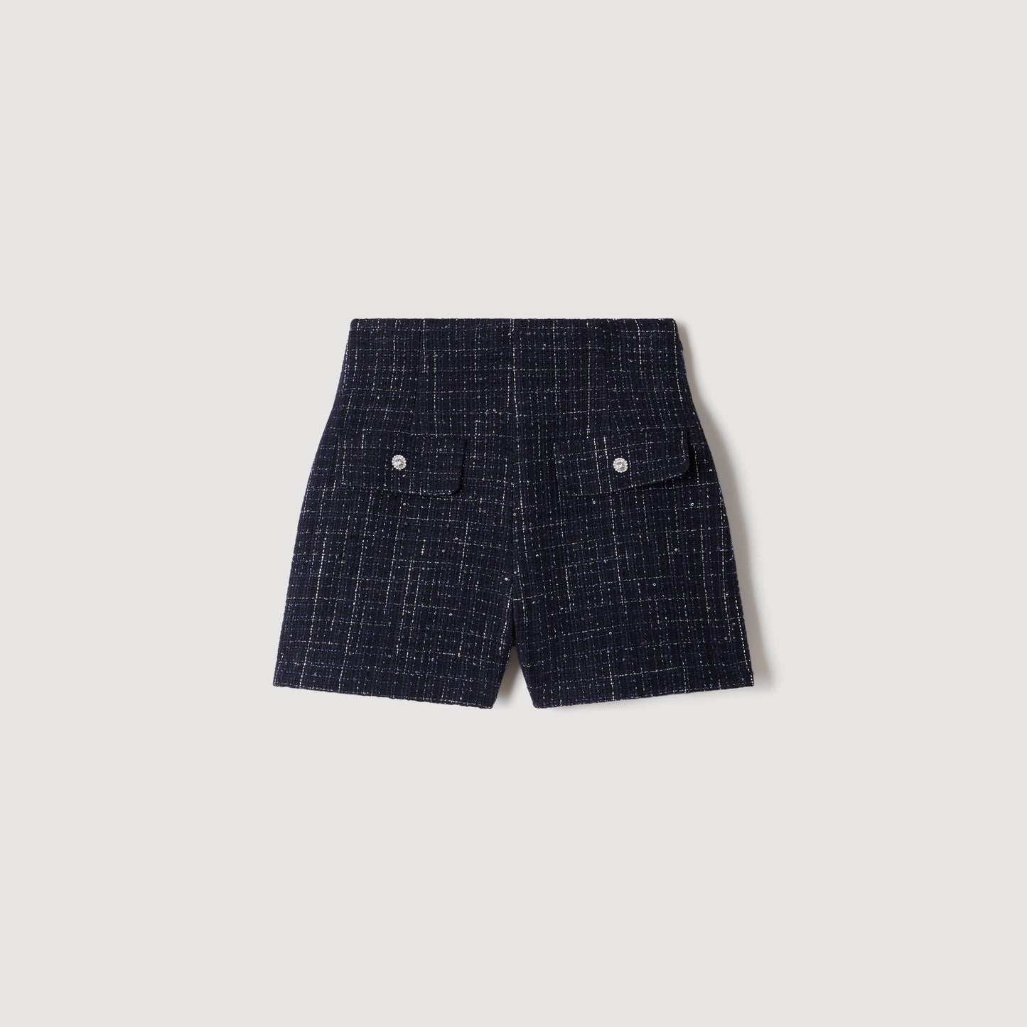 Oliva Decorative tweed shorts Blue