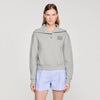 Avery Embroidered Split Neck Sweatshirt Grey