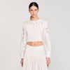 Donie Poplin Crop Top Ecru