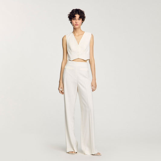 Madeleine Sequin Cropped Jacket Ecru