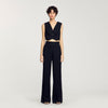 Sequin Cropped Jacket Black