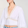 Chichi Poplin Crop Top White