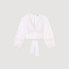 Chichi Poplin Crop Top White