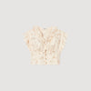 Orli Embroidered Crop Top Ecru