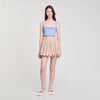 Ombrelle Striped Crop Top Blu / White