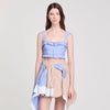 Ombrelle Striped Crop Top Blu / White