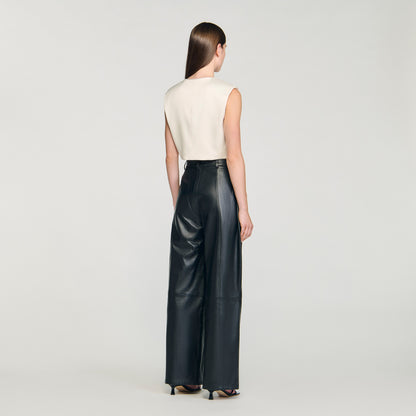 Auteuil Satin Crop Top Ecru