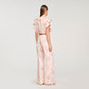 Sydney Floral Print Crop Top Pink / Ecru
