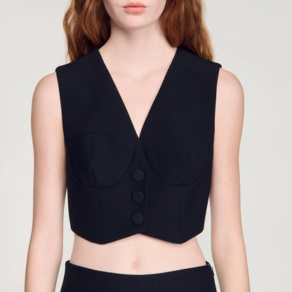 Asteriane Cropped Jacket Black