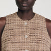 Javier Tweed Vest Brown