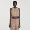 Javier Tweed Vest Brown
