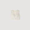 Capu Striped Rhinestone Crop Top Ecru