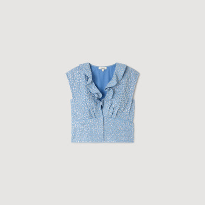 Iseo Sequin Top Blue