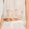 Ayana Crepon Crop Top White
