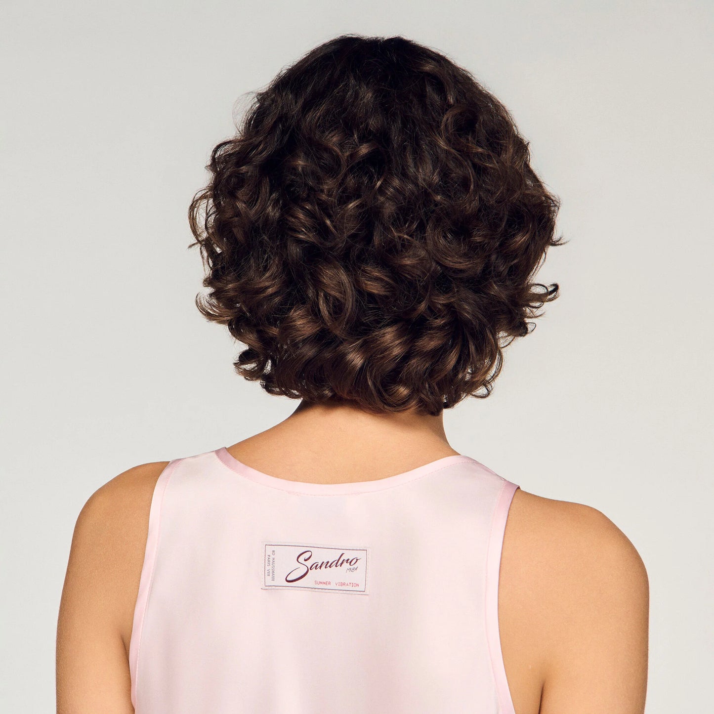 Nathalia Satin Top With Lace Light Pink
